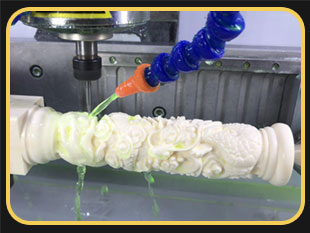 仿猛犸象牙龍柱雕刻案例_享刻YD22立體圓雕機(jī)