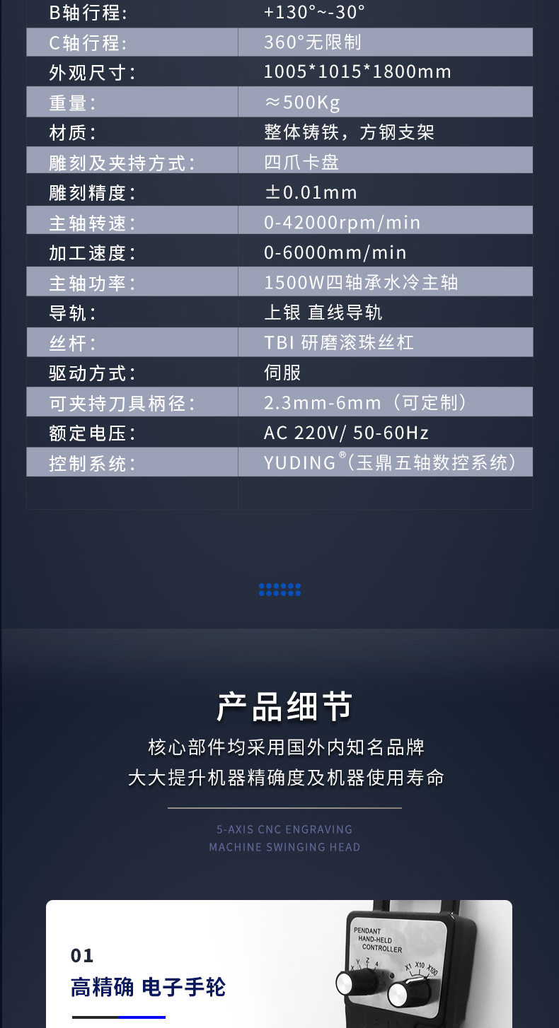 小型立式五軸雕刻機