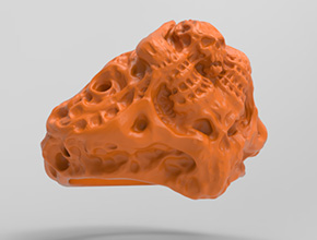 骷髏羊頭魔戒模型雕刻圖紙_玉石雕刻工具廠家