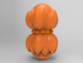 蓮花手串飾品圓雕精雕圖紙_五軸雕刻機廠家