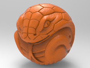 蛇轉運珠電腦雕刻精雕圖_五軸雕刻機廠家