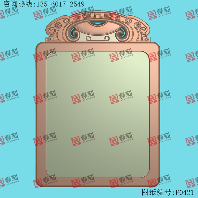 邊框仿古平安牌框電腦圖紙_享刻玉石雕刻機