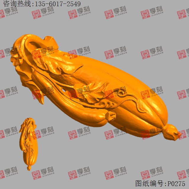 絲瓜擺件玉雕機(jī)玉雕精雕圖_享刻數(shù)控雕刻機(jī)廠家