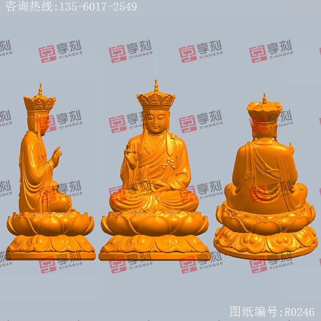 地藏王到底是菩薩雕像人物雕塑3d立體STL模型圖紙_五軸玉石雕刻機廠家