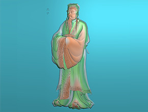 孟子浮雕人物精雕圖紙_享刻玉石雕刻機