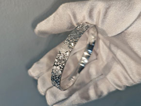 櫻花碎冰冰銅銀手鐲雕刻模型圖_金銀首飾cnc雕刻