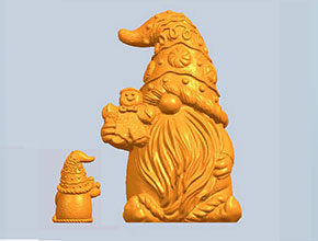 圣誕姜餅人侏儒擺件STL模型雕刻圖