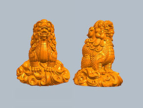 望天麒麟立體3d模型圖stl_享刻五軸雕刻機