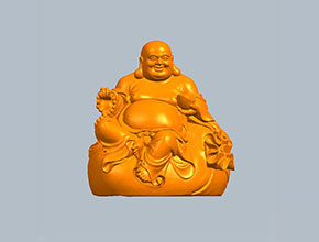 笑佛彌勒佛擺件3d電腦模型圖STL_五軸玉石雕刻機(jī)