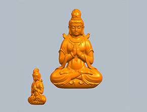 觀音去佛光3d電腦模型圖STL_五軸玉石雕刻機(jī)