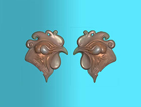 雙面雞首玉石電腦雕刻圖紙_享刻玉石雕刻機