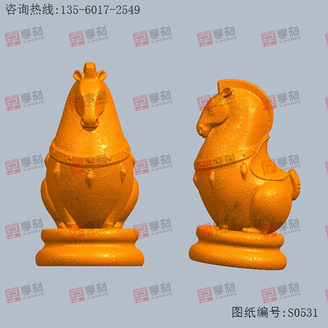 馬 生肖馬模型圖紙_五軸雕刻機(jī)廠家
